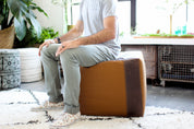 Ottoman | Square Custom Leather Suede Foot Stools or Pouf