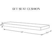 Seating | Brewery or Cafe Leather Banquette Sets SEAT CUSHION ONLY 6ft