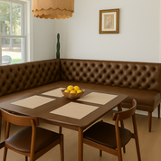 LRS | CUSTOM Olive Green Vegan Leather Corner Bench Seat