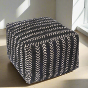 Ottoman | Square Custom Leather Suede Foot Stools or Pouf 24" Square Ottoman | Leather Suede COM