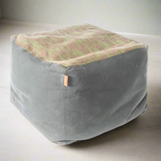 Ottoman | Square Custom Leather Suede Foot Stools or Pouf 24" Square Ottoman | Leather Suede COM