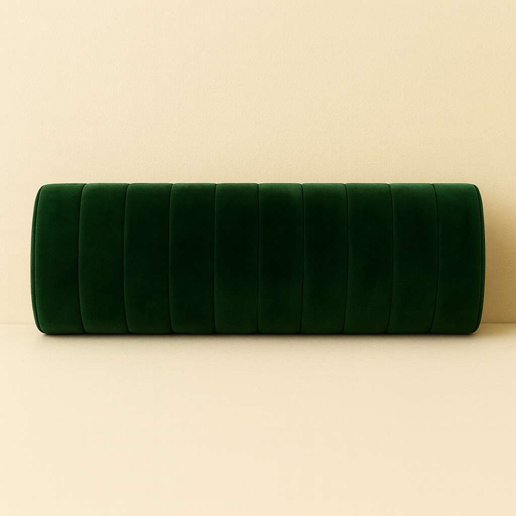 Floating Velvet Bench for Restaurant Dining, Entryway or Kitchen Bolster Pillow