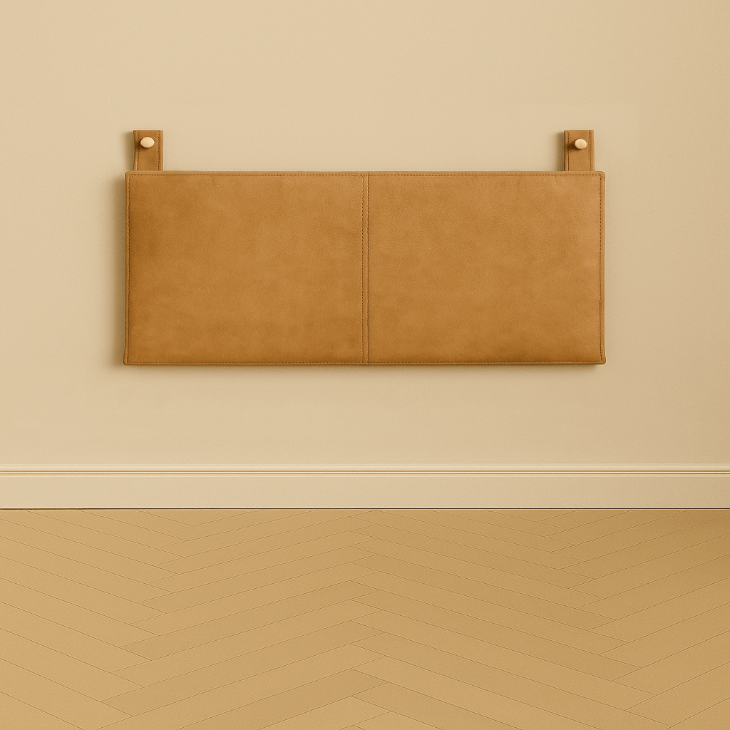 Custom Leather Bed – Handmade Wall-Mounted Headboard Queen Modern | 72 x 28"
