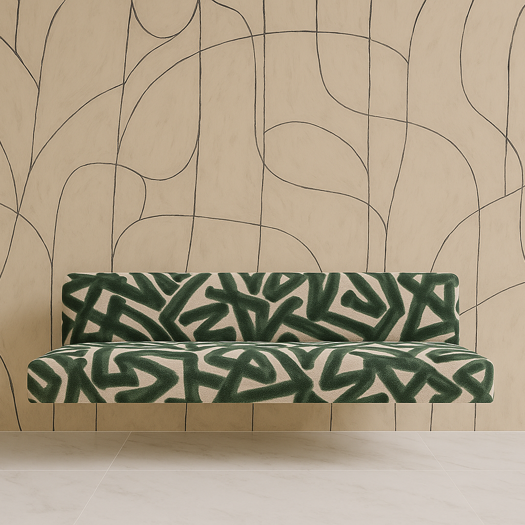 Floating Velvet Bench for Restaurant Dining, Entryway or Kitchen Seat Cushion