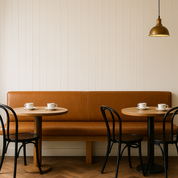 AG | Bistro Leather Banquette Seats ANGLED SEAT BACK | 5'2" x 24"
