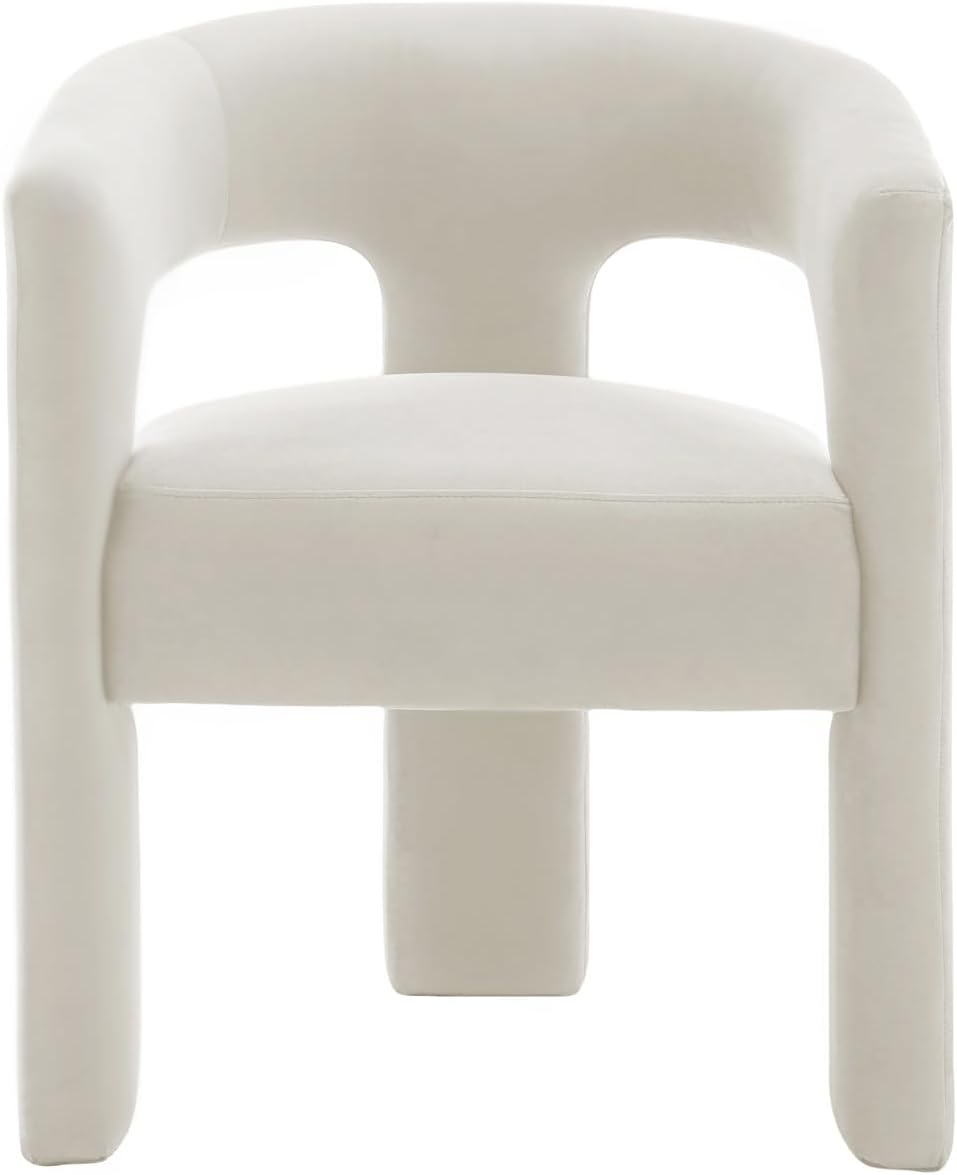 Modern Swivel "Graffiti" Accent Chair – Cutout Back + Sculpted Arms Modern Dining Chair w 3 legs
