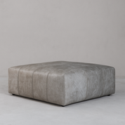 Cubist Sofa Element Grey Aged Leather OTTOMAN BASE