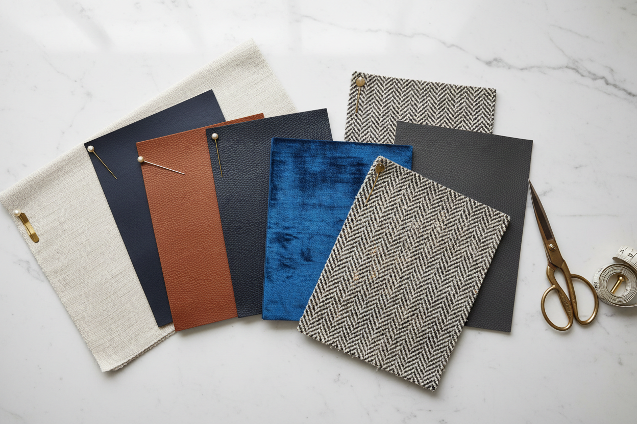 Leather & Fabric Samples for Custom Furniture | HF Atelier
