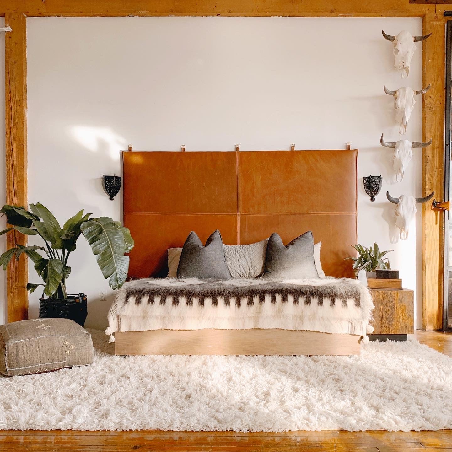 FURNITURE | Wall Mount Leather Headboards
