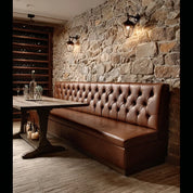 AHD| Apron Seat Banquette with Wall-Mounted Back Cushions 181"