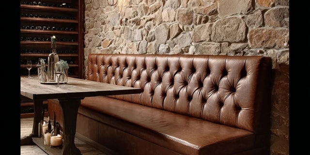 AHD| Apron Seat Banquette with Wall-Mounted Back Cushions 181"