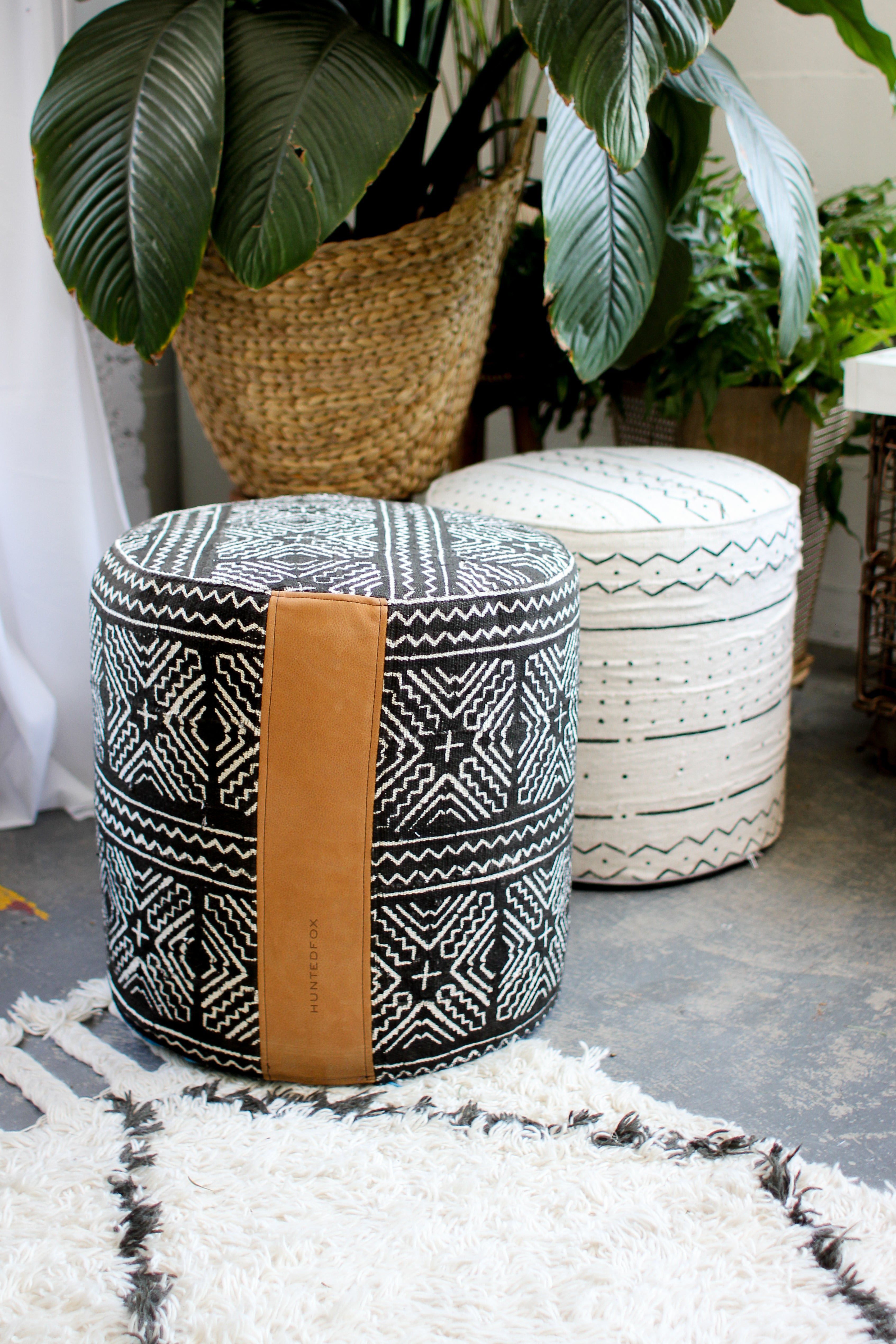 Ottoman | COM Custom Round Ottoman Foot Stool or Pouf