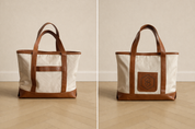 Custom Branded Leather & Canvas Bag | Heavy Duty Canvas Bag