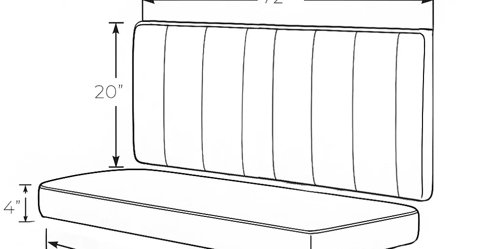 Seating | Brewery or Cafe Leather Banquette Sets CUSHION SET 6ft
