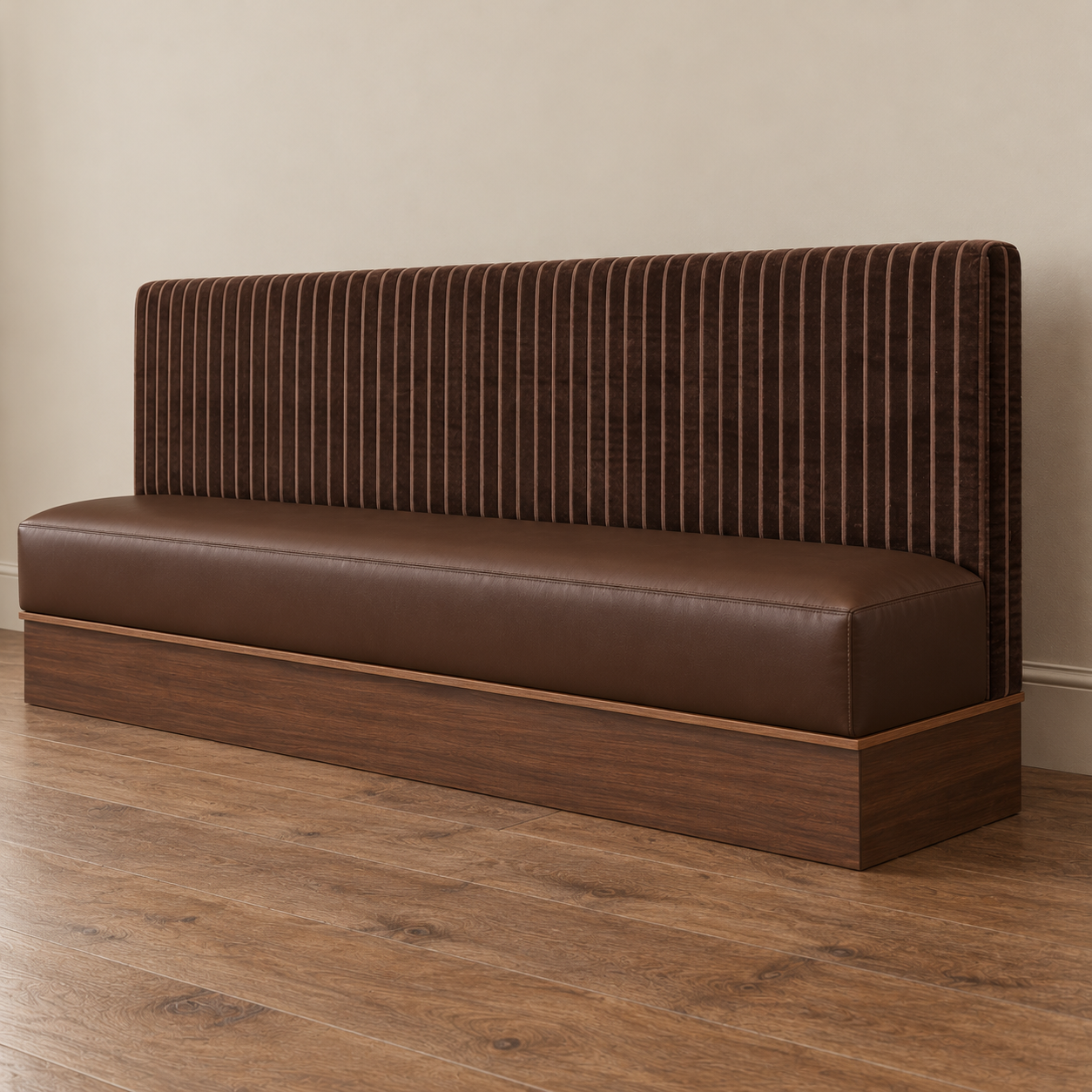 Chocolate Brown Restaurant Banquette A2 | 8'11"