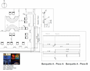 Horses LA | Custom Banquette & Booth Seating Package Banquette A | Pieces A & B | 22'1" Straight Banquette