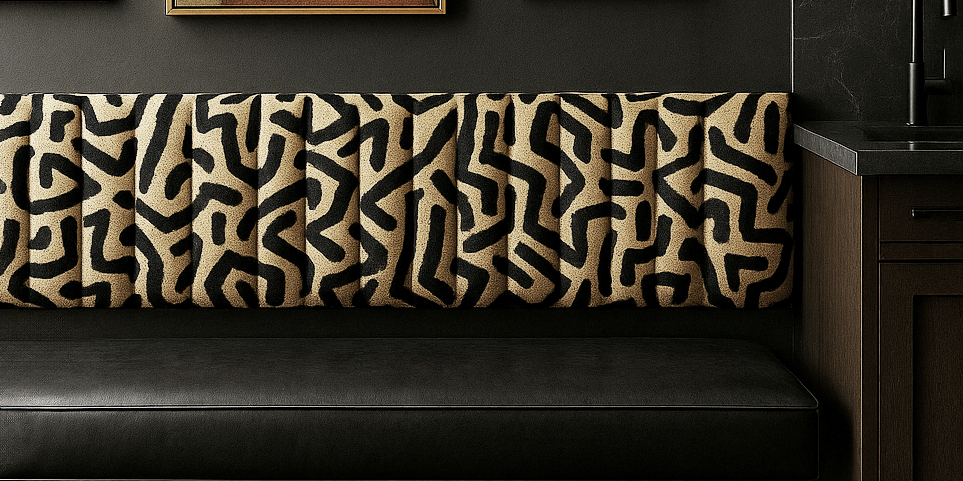 Floating Leather Bench for Restaurant Dining, Entryway or Kitchen Seat Back (Wall-Mount) Velvet