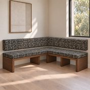 Corner Banquette in Black and White