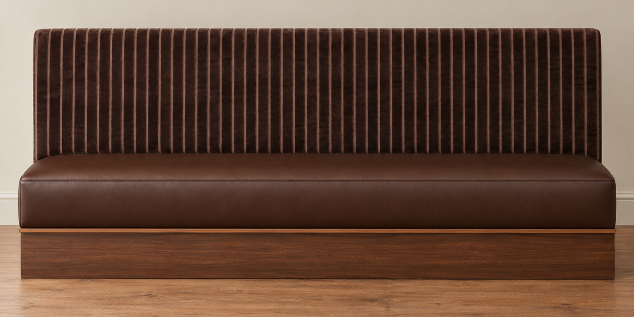 Chocolate Brown Restaurant Banquette B1| 12'9"