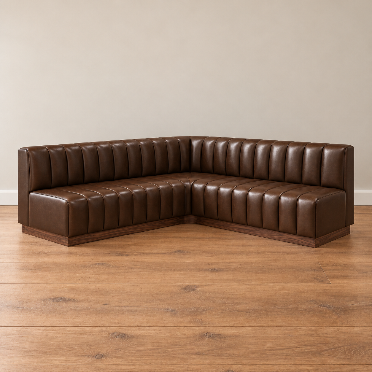 The Lounge Banquette | Channel-Tufted Leather Corner Seating
