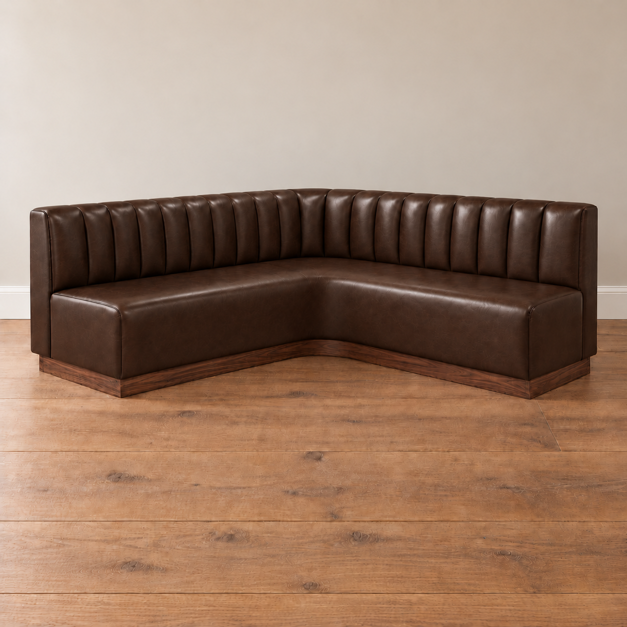 The Lounge Banquette | Channel-Tufted Leather Corner Seating