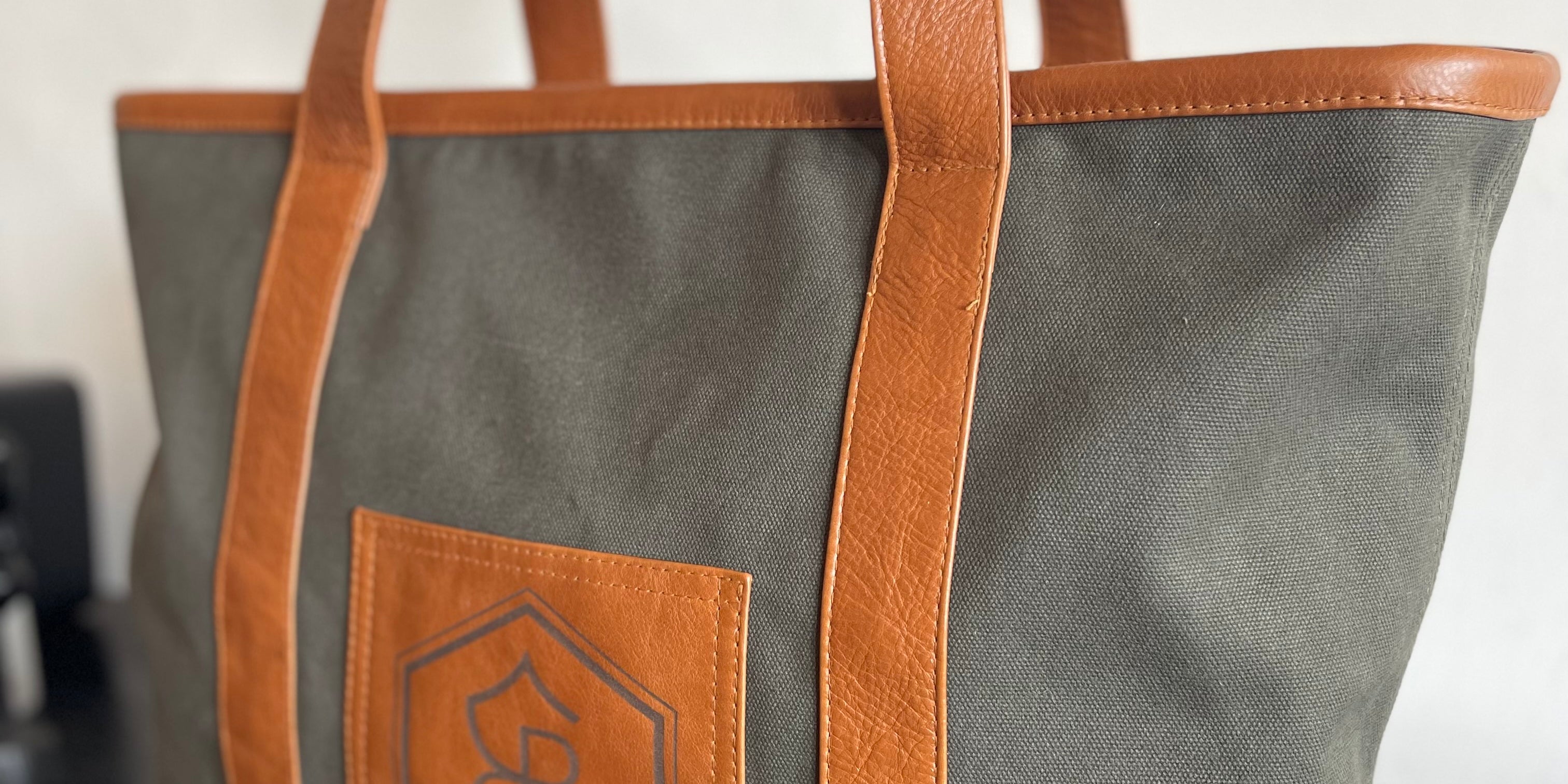 Custom Branded Leather & Canvas Bag | Heavy Duty Canvas Bag
