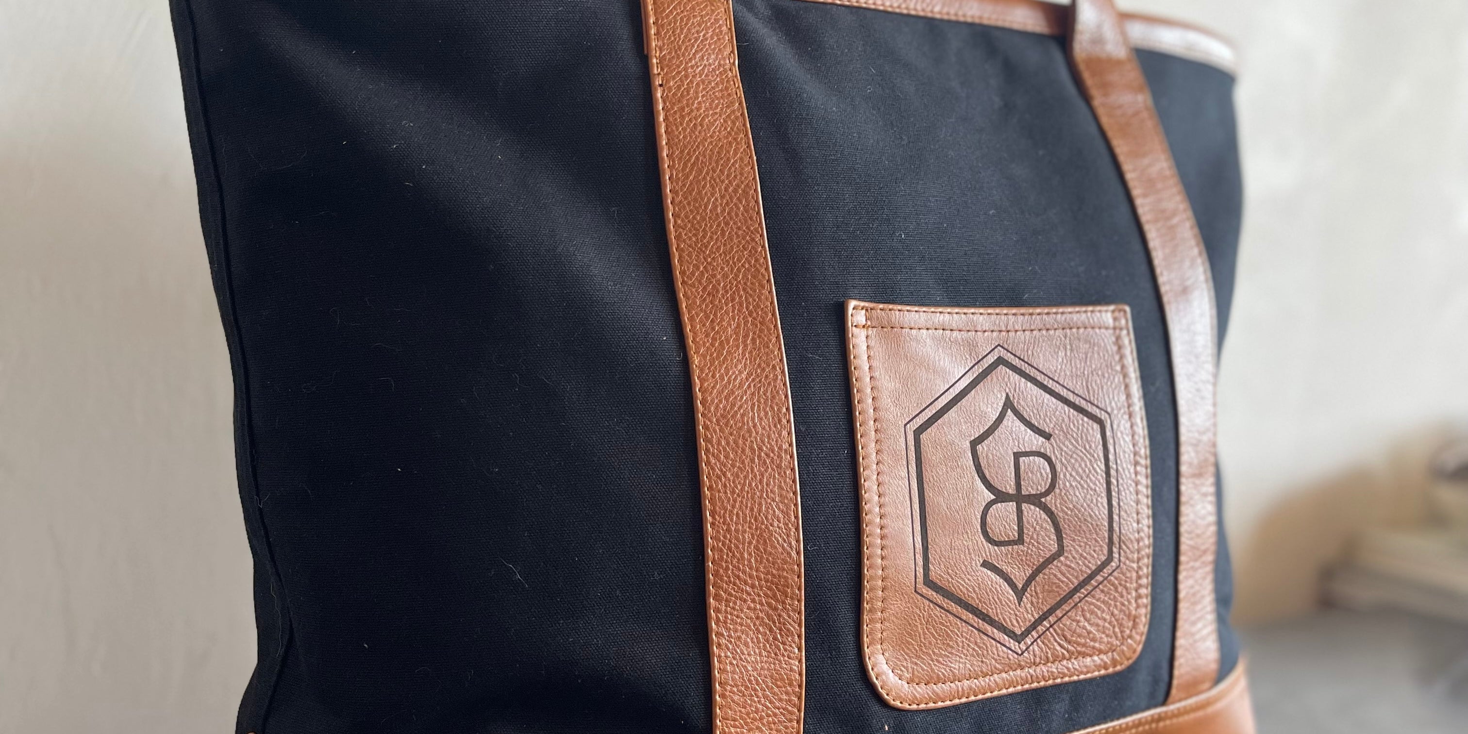 Custom Branded Leather & Canvas Bag | Heavy Duty Canvas Bag
