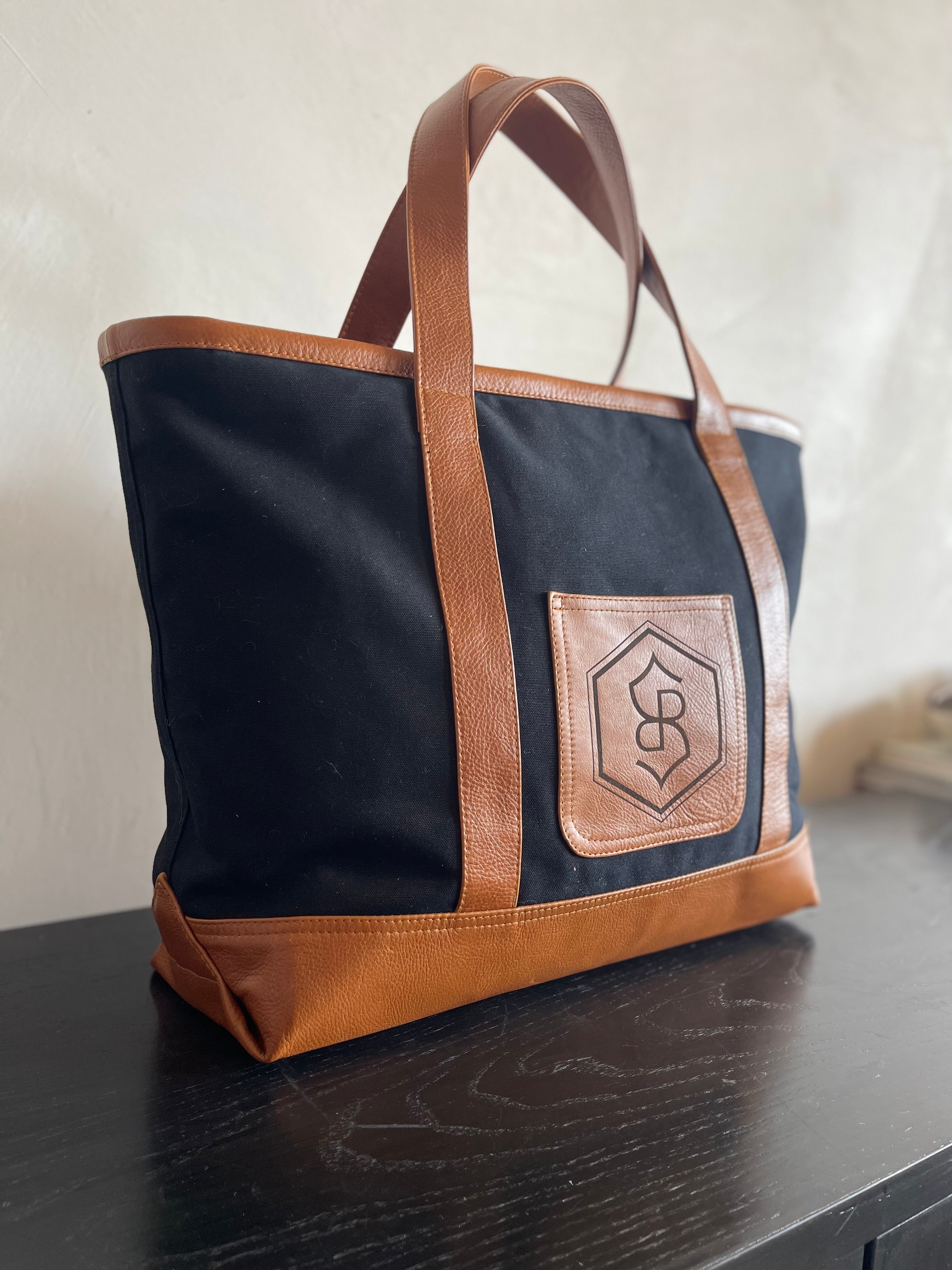 Custom Branded Leather & Canvas Bag | Heavy Duty Canvas Bag
