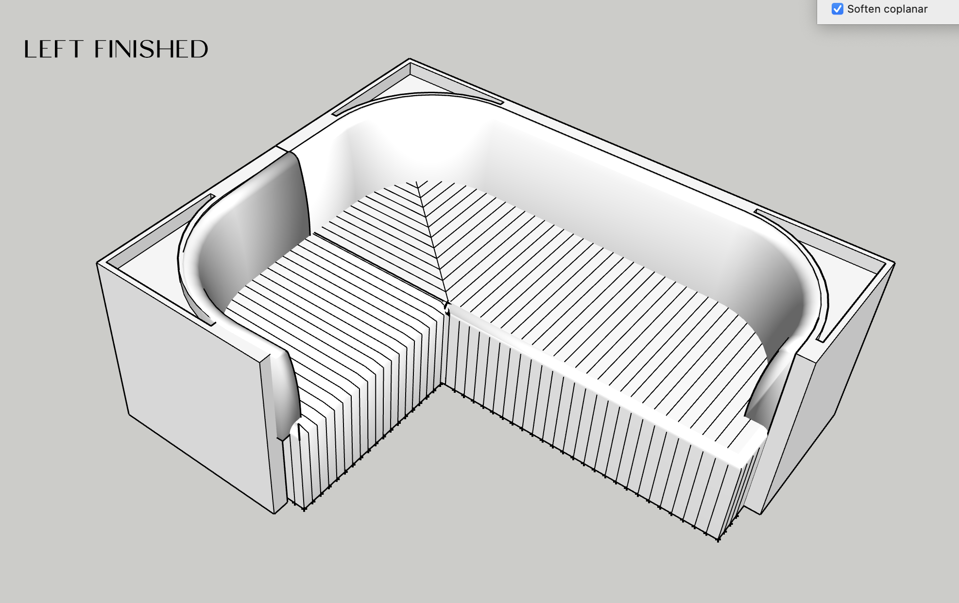 Ribbed Black Leather Sofa Straight Sofa | 95 x d:36 x h:16" or (banquette d:32 x h:19")