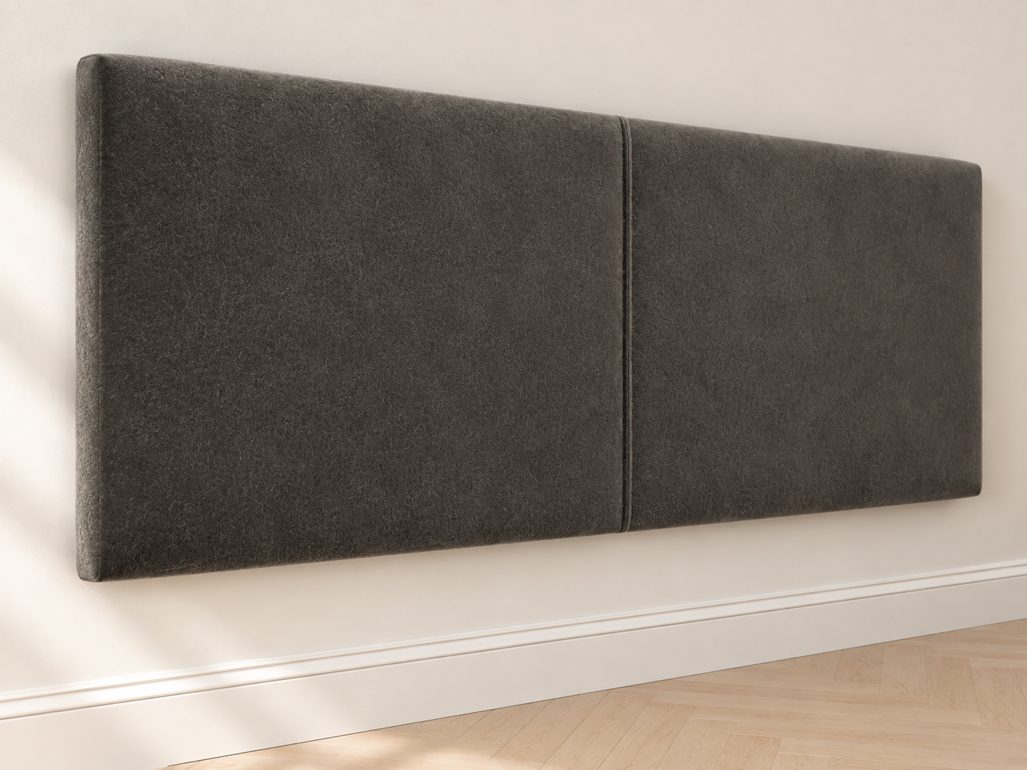MDR | Charcoal Velvet Upholstered Wall-Mount Headboard