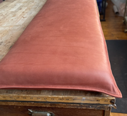 Seating | Custom Leather Bench Pads & Cushions for Banquettes Restaurant & Window Seating SEAT CUSHION | 20" standard Woven Brown Classic | Knife Edge