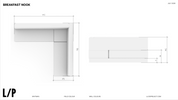 SN | Breakfast Nook – Custom Upholstered Built-In Banquette with Oak Storage Base