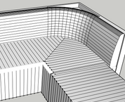 Ribbed Black Leather Sofa Straight Sofa | 95 x d:36 x h:16" or (banquette d:32 x h:19")