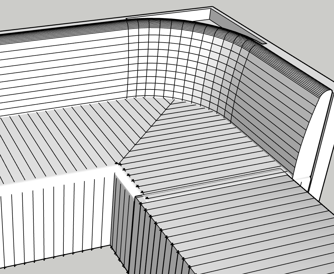 Ribbed Black Leather Sofa Straight Sofa | 95 x d:36 x h:16" or (banquette d:32 x h:19")