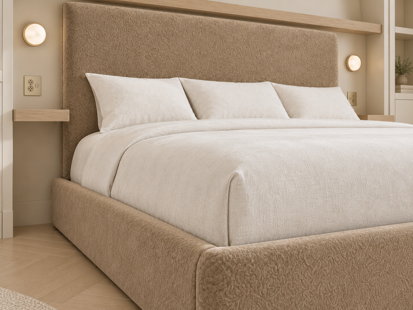 MDR | Almond Mohair California King Bed