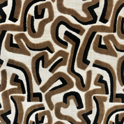 Fabric Samples – Performance Velvet & Upholstery Swatches Pattern | Abstract Brown & Black