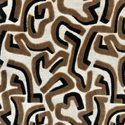Modern Swivel "Graffiti" Accent Chair – Cutout Back + Sculpted Arms