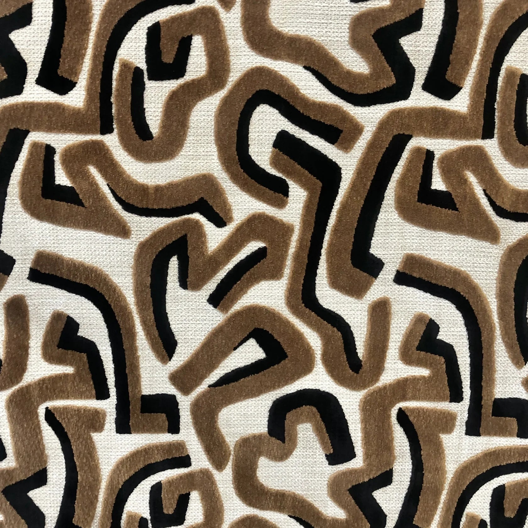 Modern Swivel "Graffiti" Accent Chair – Cutout Back Square Swivel Club Chair w Open Back abstract bronze and black