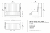 Horses Sunset Blvd | Booth "C" High-Back Equestrian Vegan Leather Banquette