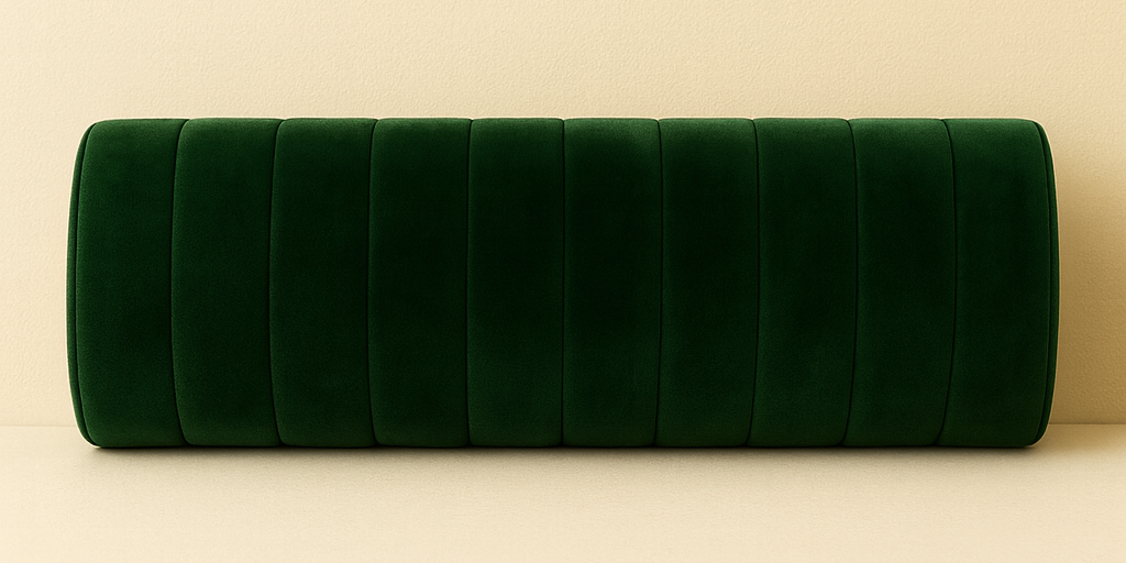 Floating Velvet Bench for Restaurant Dining, Entryway or Kitchen Bolster Pillow