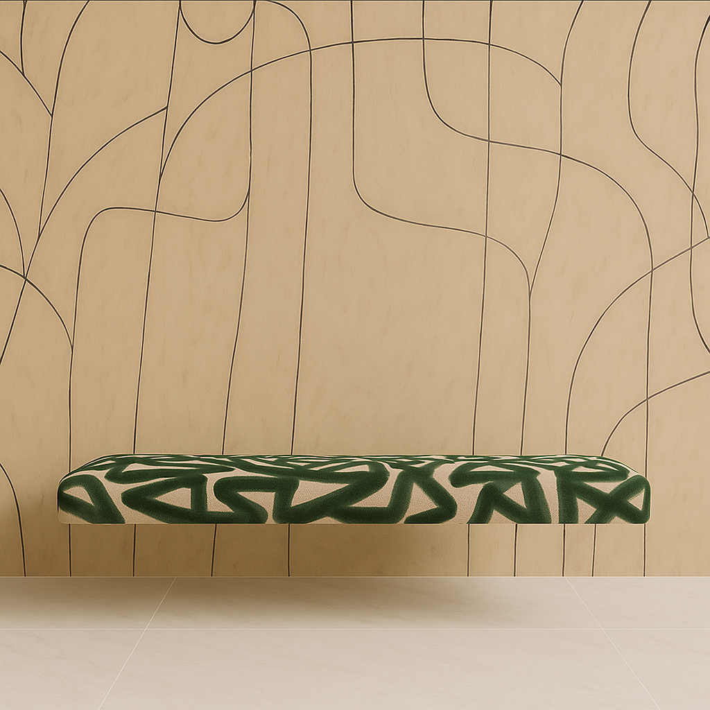 Velvet Floating Bench for Restaurant Dining, Entryway or Kitchen Seat Cushion Velvet