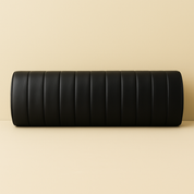 Floating Black Leather Bench for Modern Dining Nook
