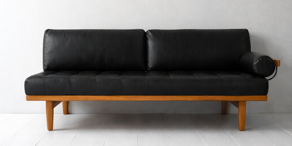 Black Leather Sofa Seating & Replacement Cushions