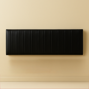 Floating Black Leather Bench for Modern Dining Nook