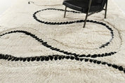 Black & White Serpentine Shag Rug - kidsPinkRugHUNTEDFOX - Black & White Serpentine Shag Rug