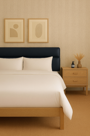 Modern Paneled Leather Headboard Olive Green Leather