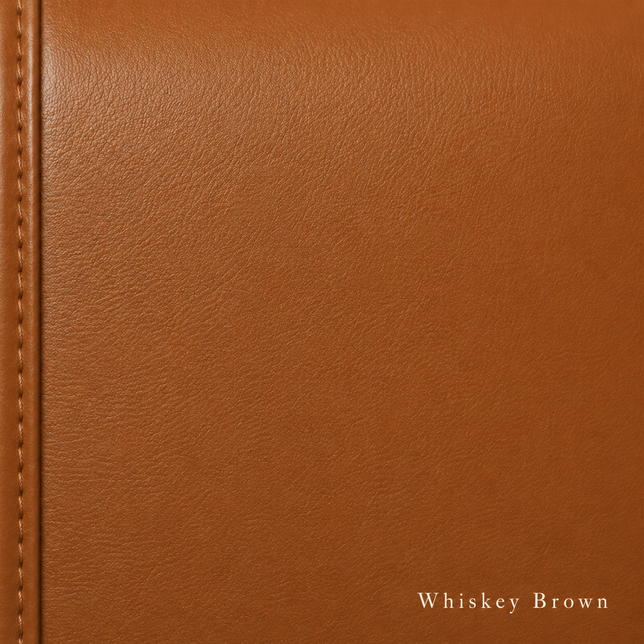 Custom Whiskey Leather Corner Banquette | 66" x 66" Extra Deep Lounge Seating