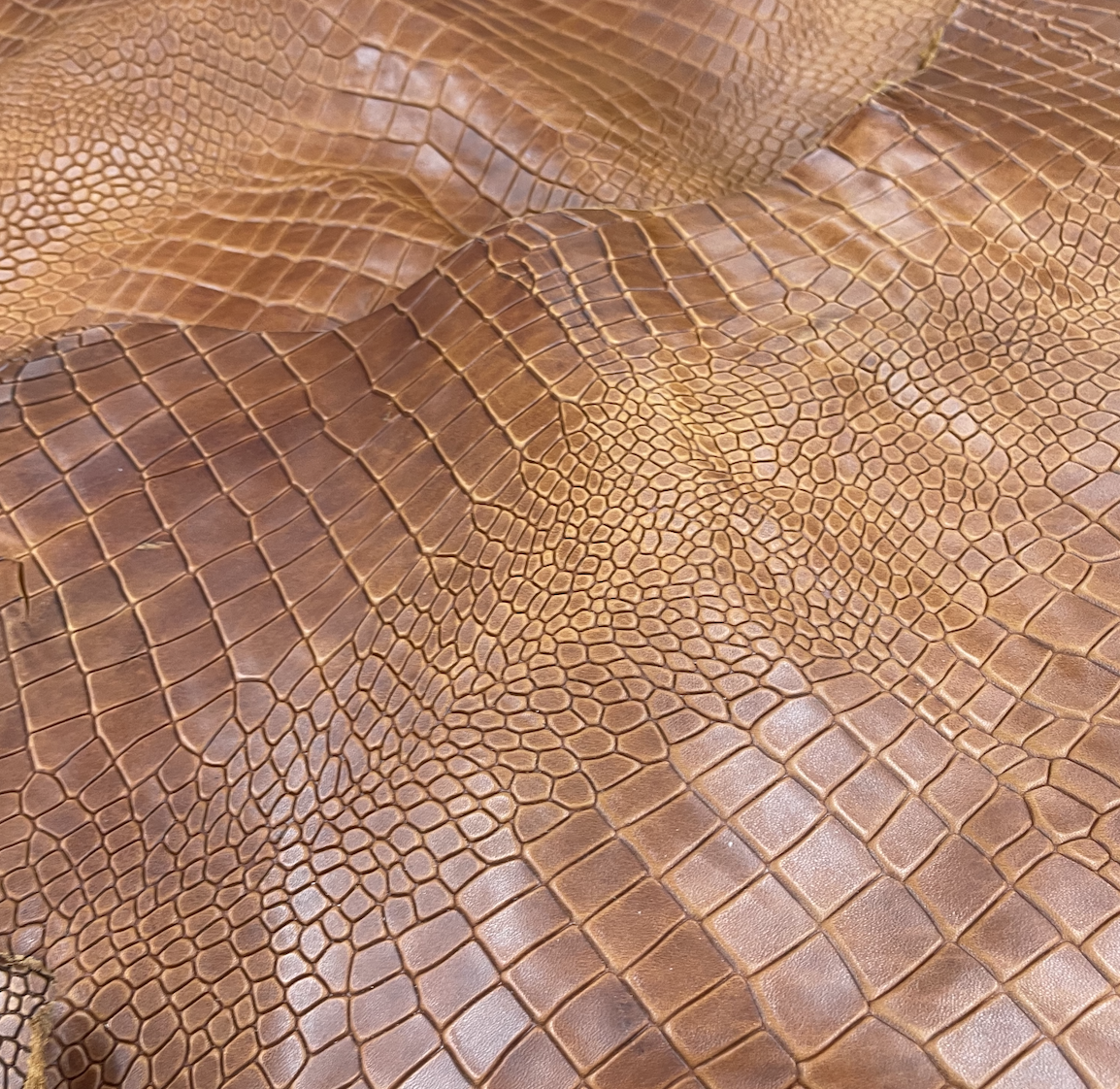 Premium Leather Samples – Headboards, Ottomans & Seating Croc | Whiskey