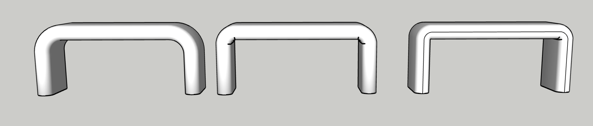 Curved Leather Bench – Modern Entryway or Bed Seating Bench | w:65 x h:18" x d: 16"