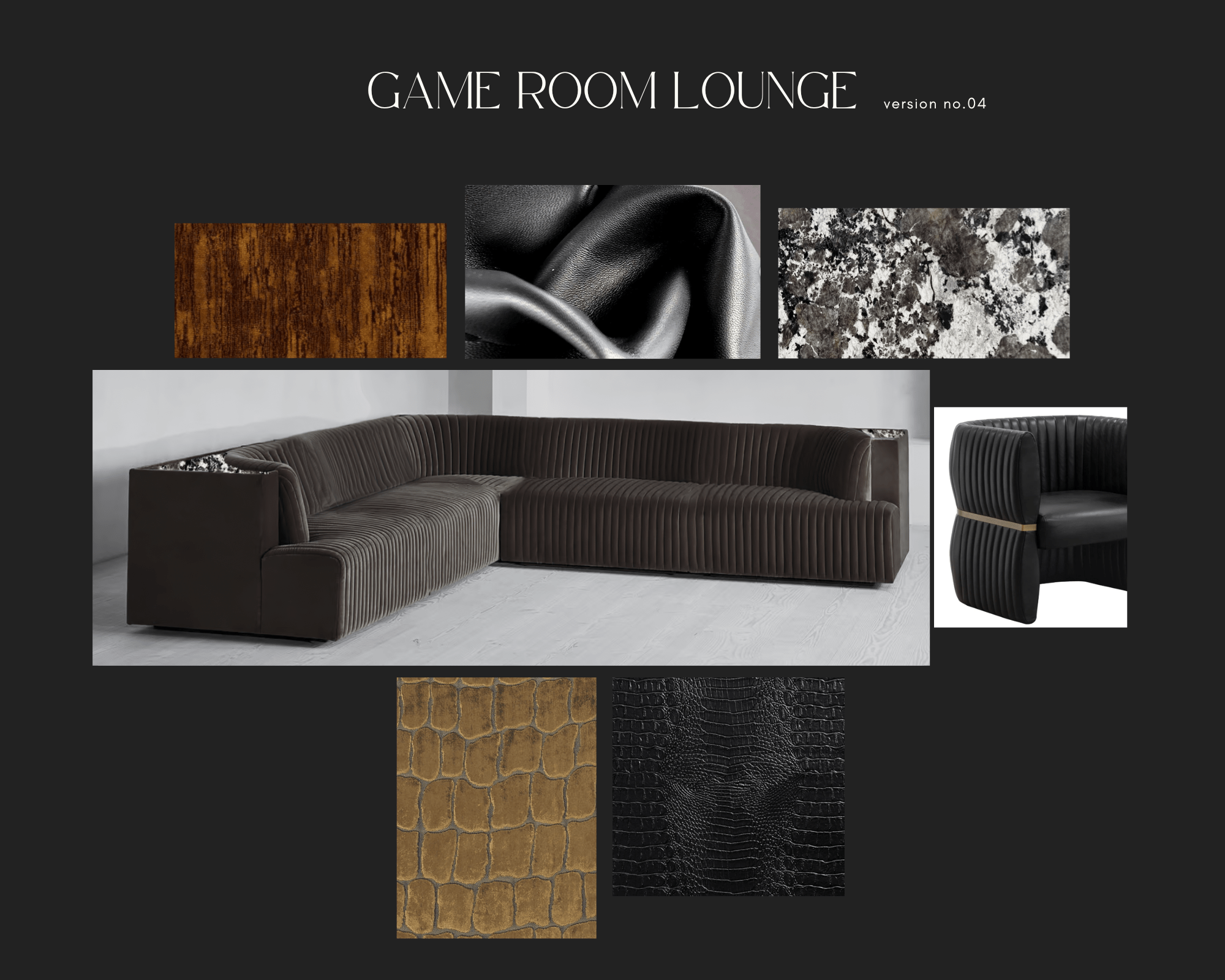 Ribbed Black Leather Sofa Straight Sofa | 95 x d:36 x h:16" or (banquette d:32 x h:19")